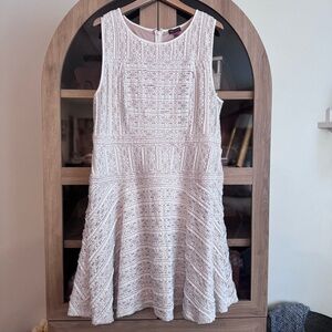 Vince Camuto Lace Dress XL Cream Sleeveless Fit & Flare Wedding Guest Bridal